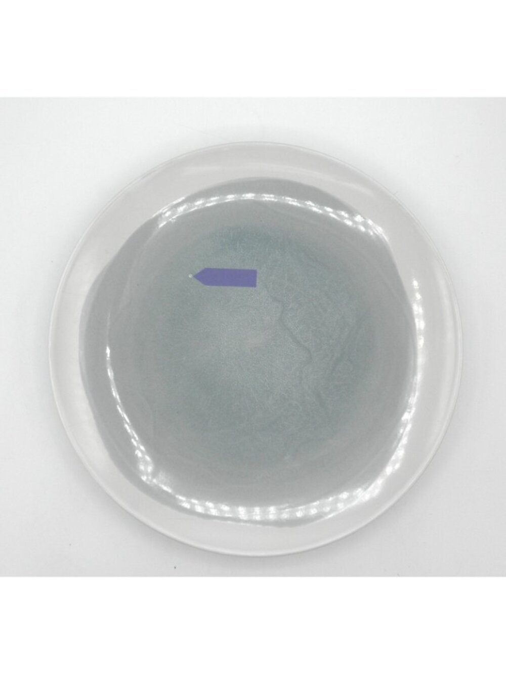 Oasis Blue Gray American Atelier 10-1/2 In. Dinner Plates Set of 4 GLAZE FLAWS - Picture 5 of 8